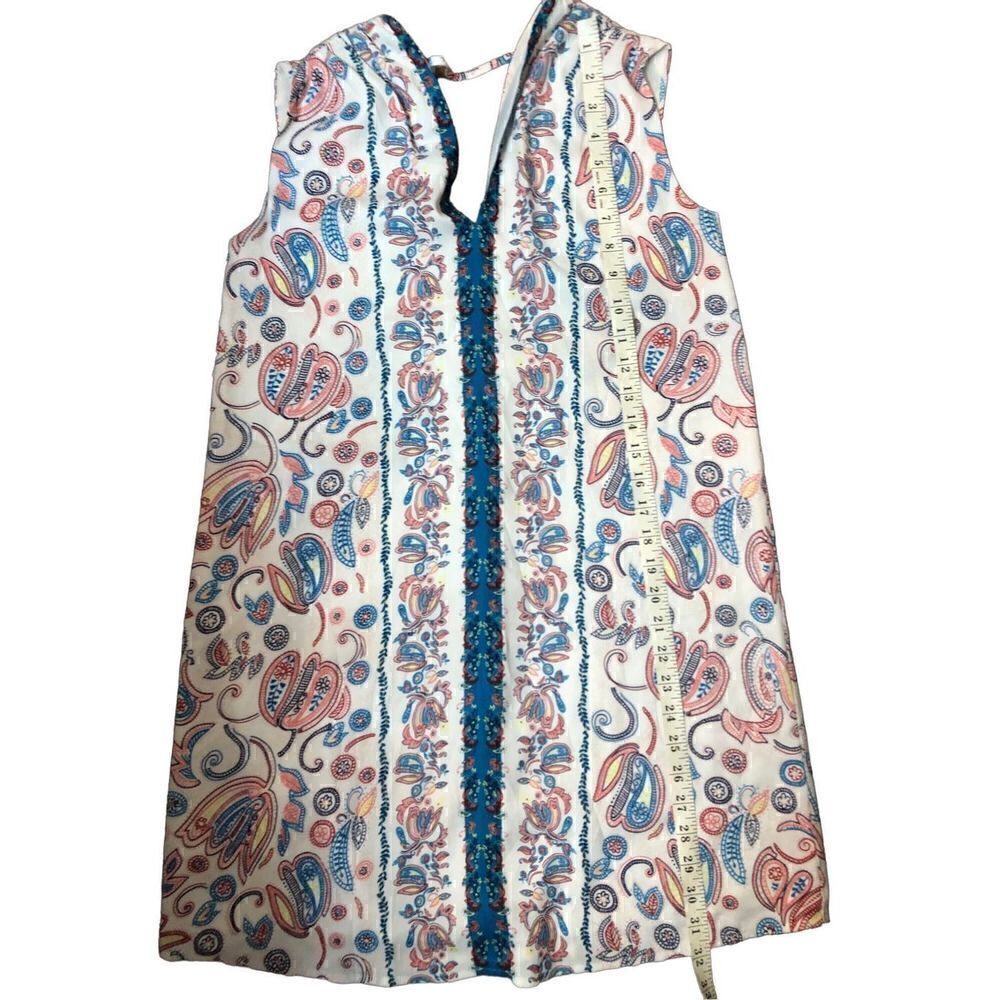 Loft paisley deep vee neck shift dress fully lined - Picture 4 of 12